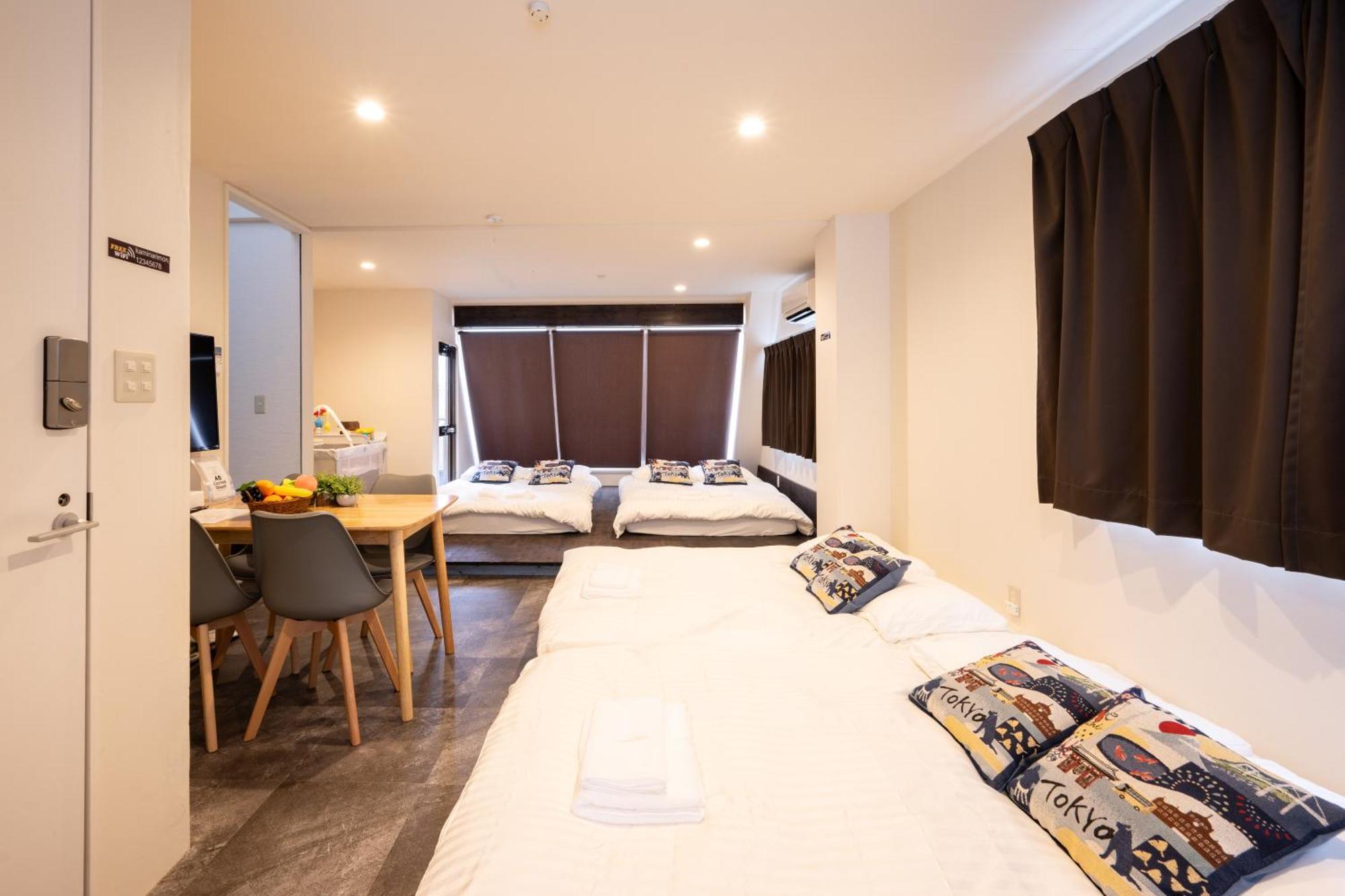 Appartement Thunder -雷門サンダーホテル- 浅草駅から徒歩5分 ベビー用品付き ファミリーも歓迎 大人8名もok!!
